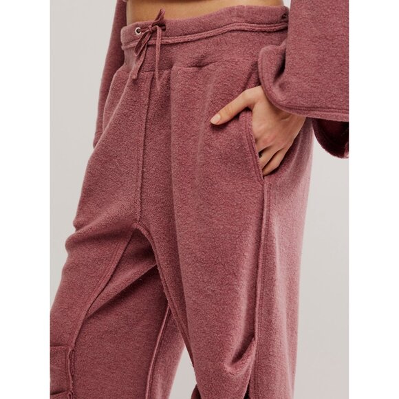 New! FREE PEOPLE Day Off Fleece Joggers / Wild Ginger - Picture 5 of 9